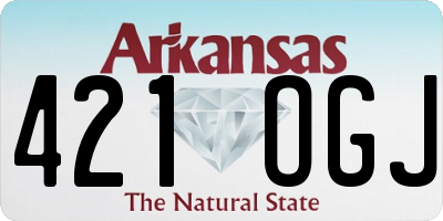 AR license plate 421OGJ
