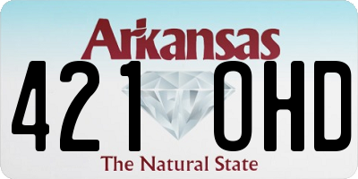 AR license plate 421OHD