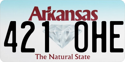 AR license plate 421OHE