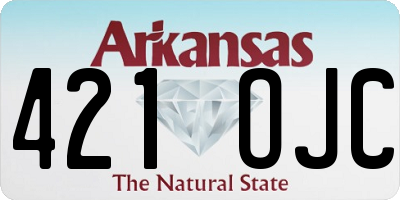 AR license plate 421OJC