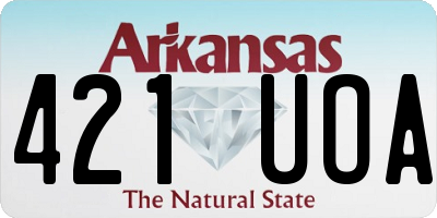 AR license plate 421UOA