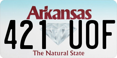 AR license plate 421UOF