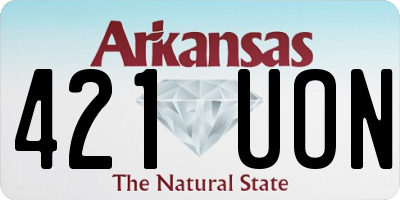 AR license plate 421UON