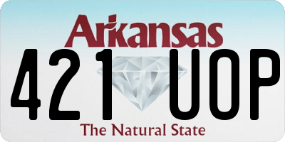 AR license plate 421UOP