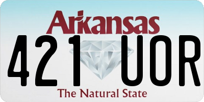 AR license plate 421UOR