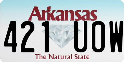 AR license plate 421UOW