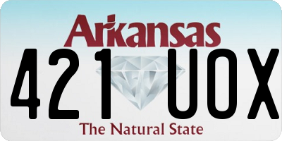 AR license plate 421UOX