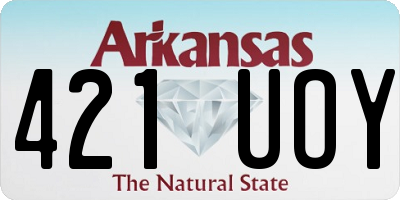 AR license plate 421UOY