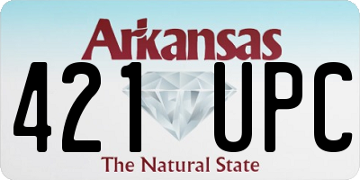AR license plate 421UPC