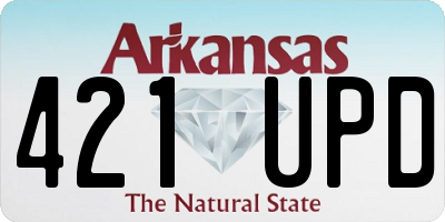 AR license plate 421UPD