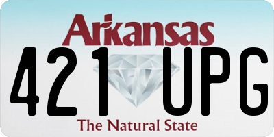 AR license plate 421UPG