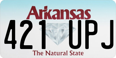 AR license plate 421UPJ