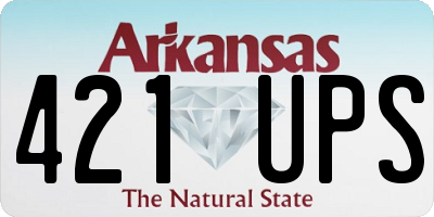 AR license plate 421UPS