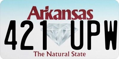AR license plate 421UPW