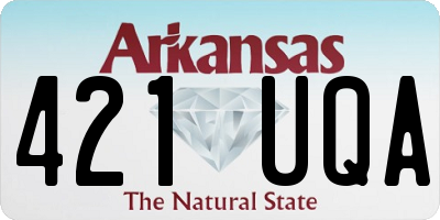 AR license plate 421UQA