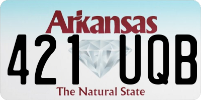 AR license plate 421UQB