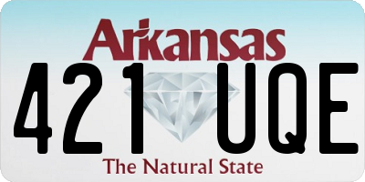 AR license plate 421UQE