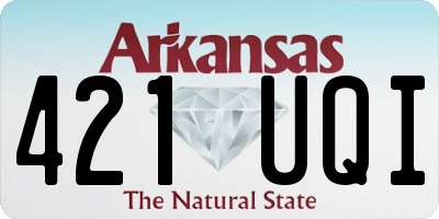 AR license plate 421UQI