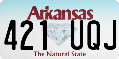 AR license plate 421UQJ