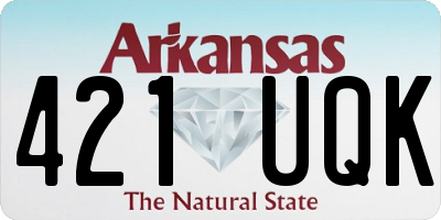 AR license plate 421UQK