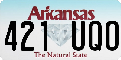 AR license plate 421UQO