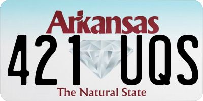AR license plate 421UQS