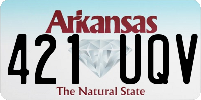 AR license plate 421UQV
