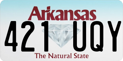 AR license plate 421UQY