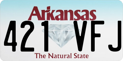 AR license plate 421VFJ