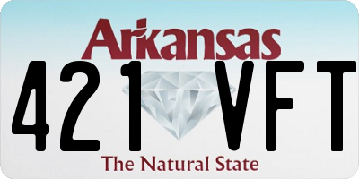 AR license plate 421VFT