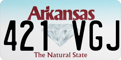 AR license plate 421VGJ
