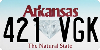 AR license plate 421VGK