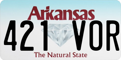 AR license plate 421VOR