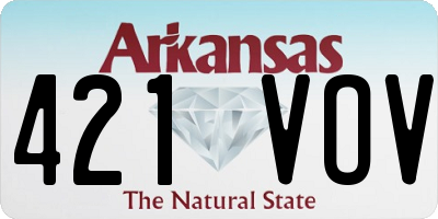 AR license plate 421VOV