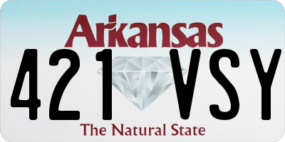 AR license plate 421VSY