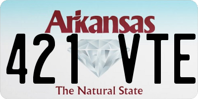 AR license plate 421VTE