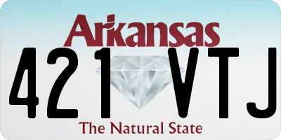 AR license plate 421VTJ