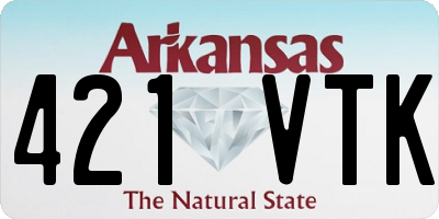 AR license plate 421VTK