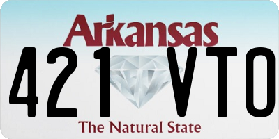 AR license plate 421VTO