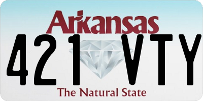 AR license plate 421VTY