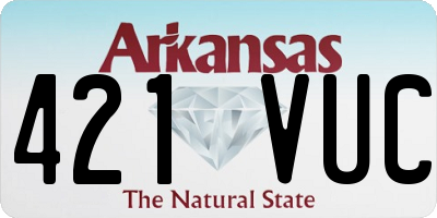 AR license plate 421VUC