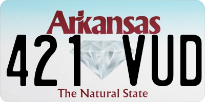 AR license plate 421VUD