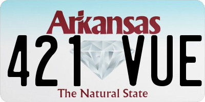 AR license plate 421VUE