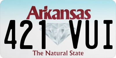 AR license plate 421VUI
