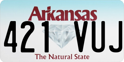 AR license plate 421VUJ