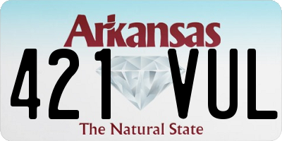 AR license plate 421VUL