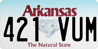 AR license plate 421VUM