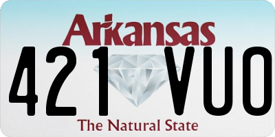 AR license plate 421VUO