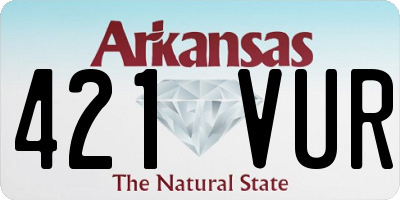 AR license plate 421VUR
