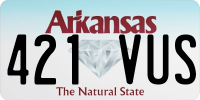 AR license plate 421VUS